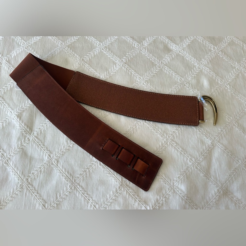 Brave 1992 Brown Leather Paris Brandy Stretch Belt XS New Retails $129
